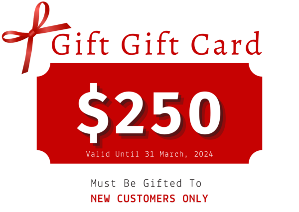 White and red minimalist Gift Voucher Card Be Free University